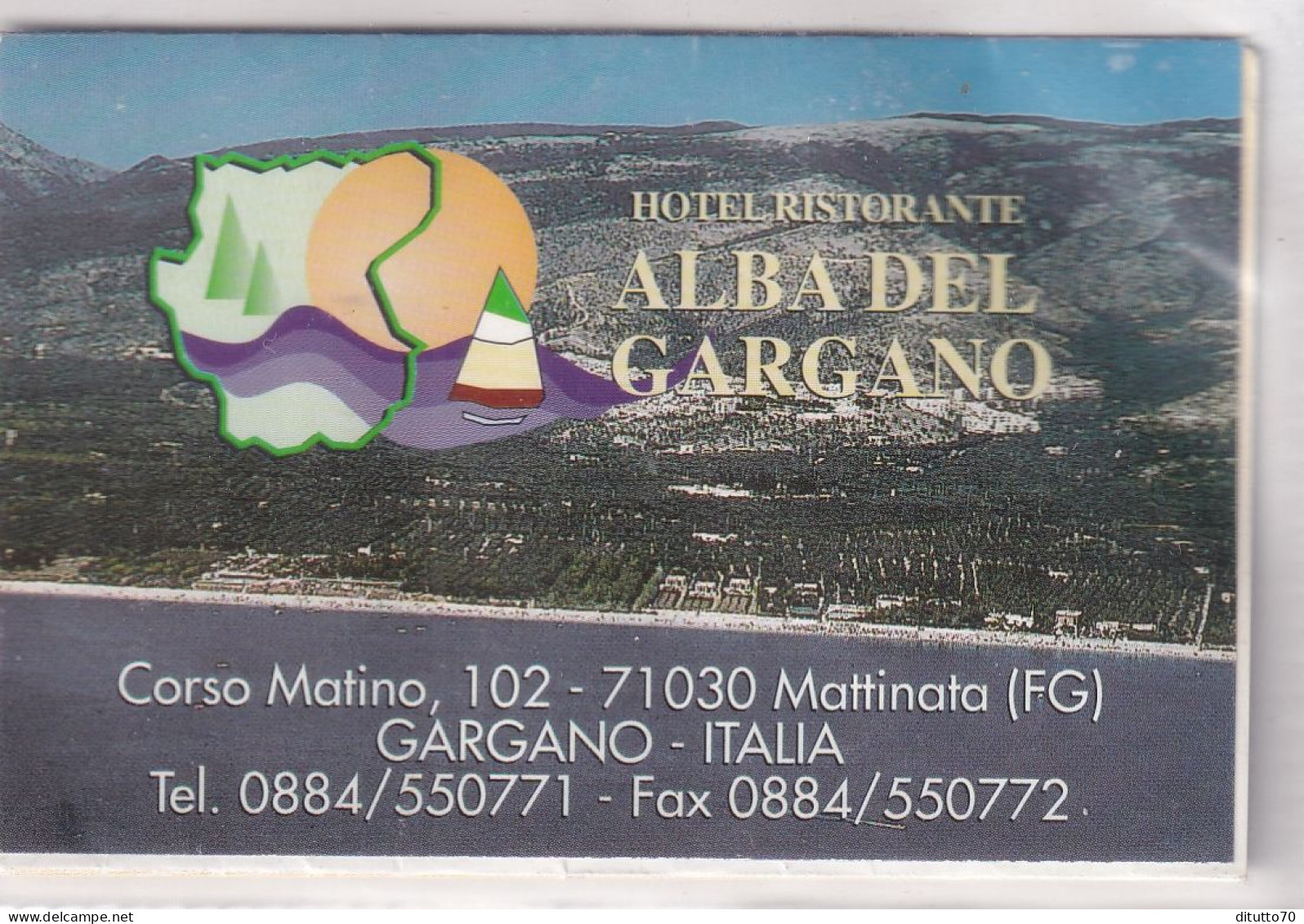 Calendarietto - Hotel Alba Del Gargano - Mattinata - Foggia - Anno 1998 - Small : 1991-00