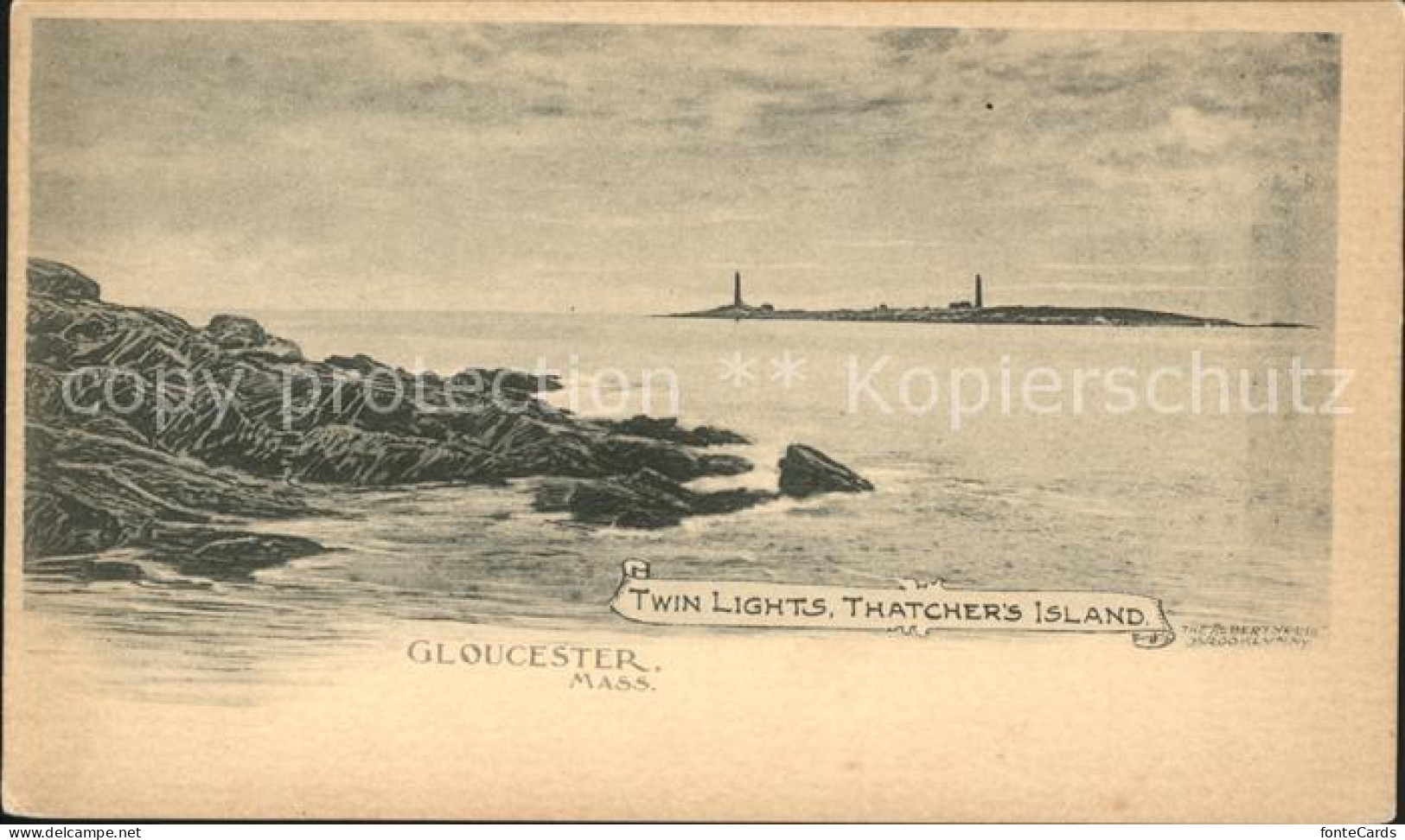 11794025 Gloucester_Massachusetts Twin Lights Thatcher's Island  - Andere & Zonder Classificatie