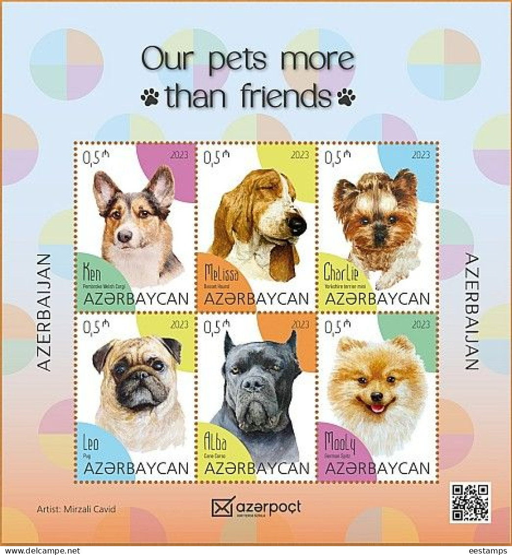 Azerbaijan  2023 . Our Pets More Than Friends. Dogs. S/S Of 6v. - Azerbaijan