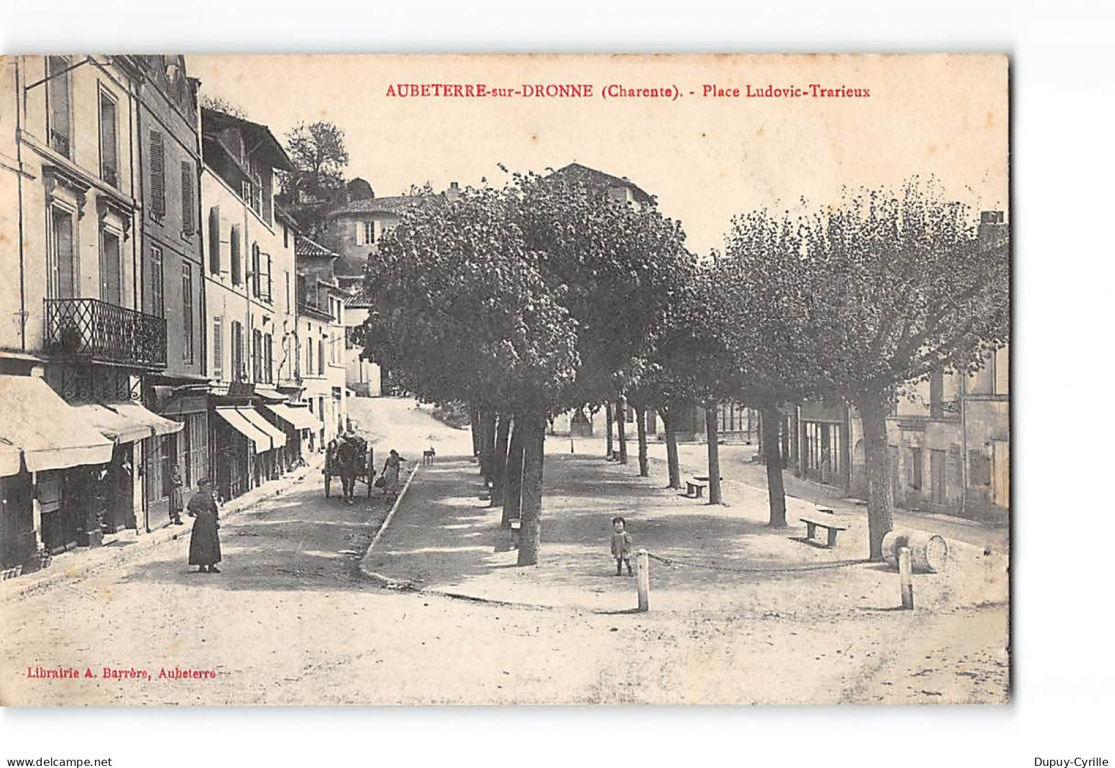 AUBETERRE SUR DRONNE - Place Ludovic Trarieux - état - Autres & Non Classés