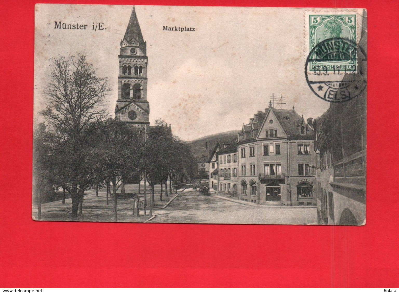 18715  MUNSTER Marktplatz  Place Du Marché    (2 Scans )  68 - Munster