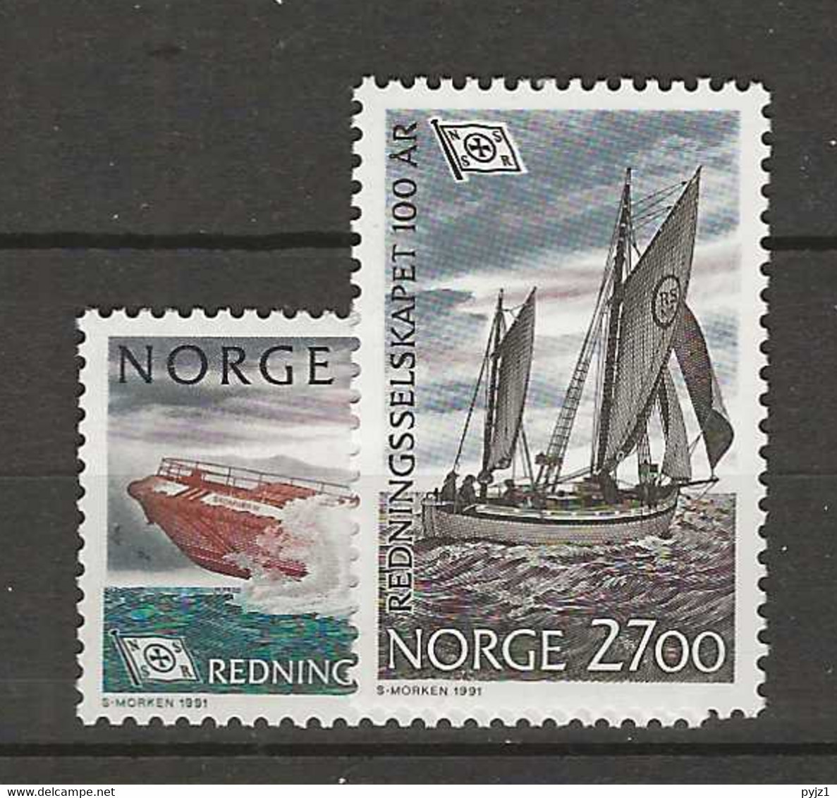 1991 MNH Norway, Mi 1066-67 Postfris** - Unused Stamps