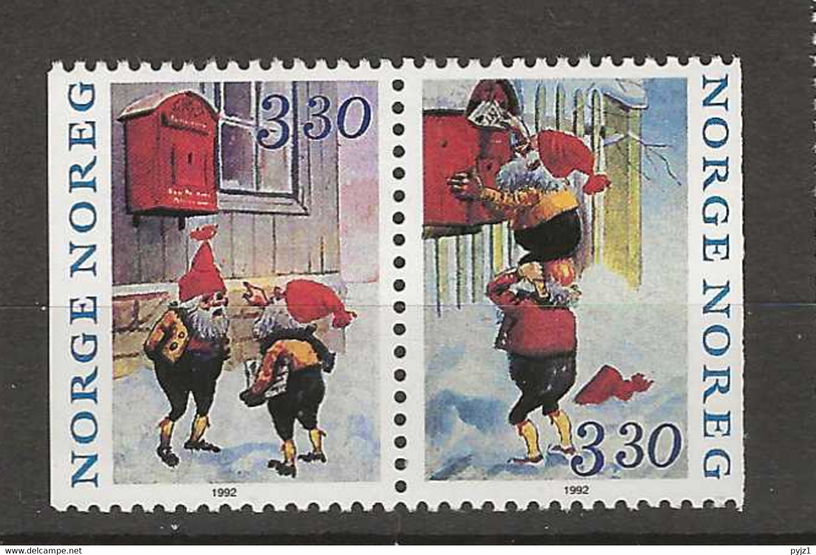 1992 MNH Norway, Mi 1112-13 Postfris** - Ongebruikt