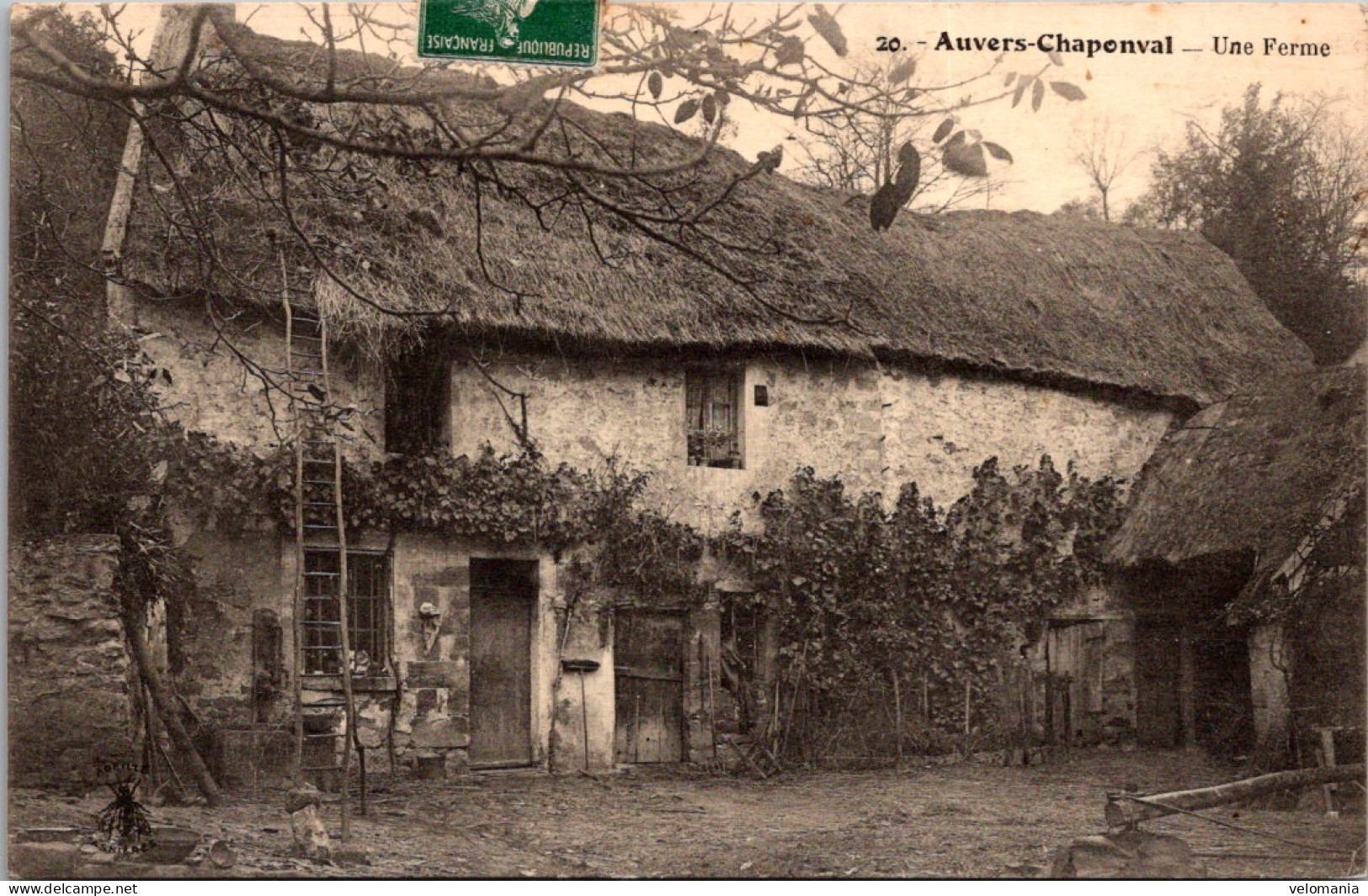 S16413 Cpa 95 Auvers Chaponval - Une Ferme - Auvers Sur Oise
