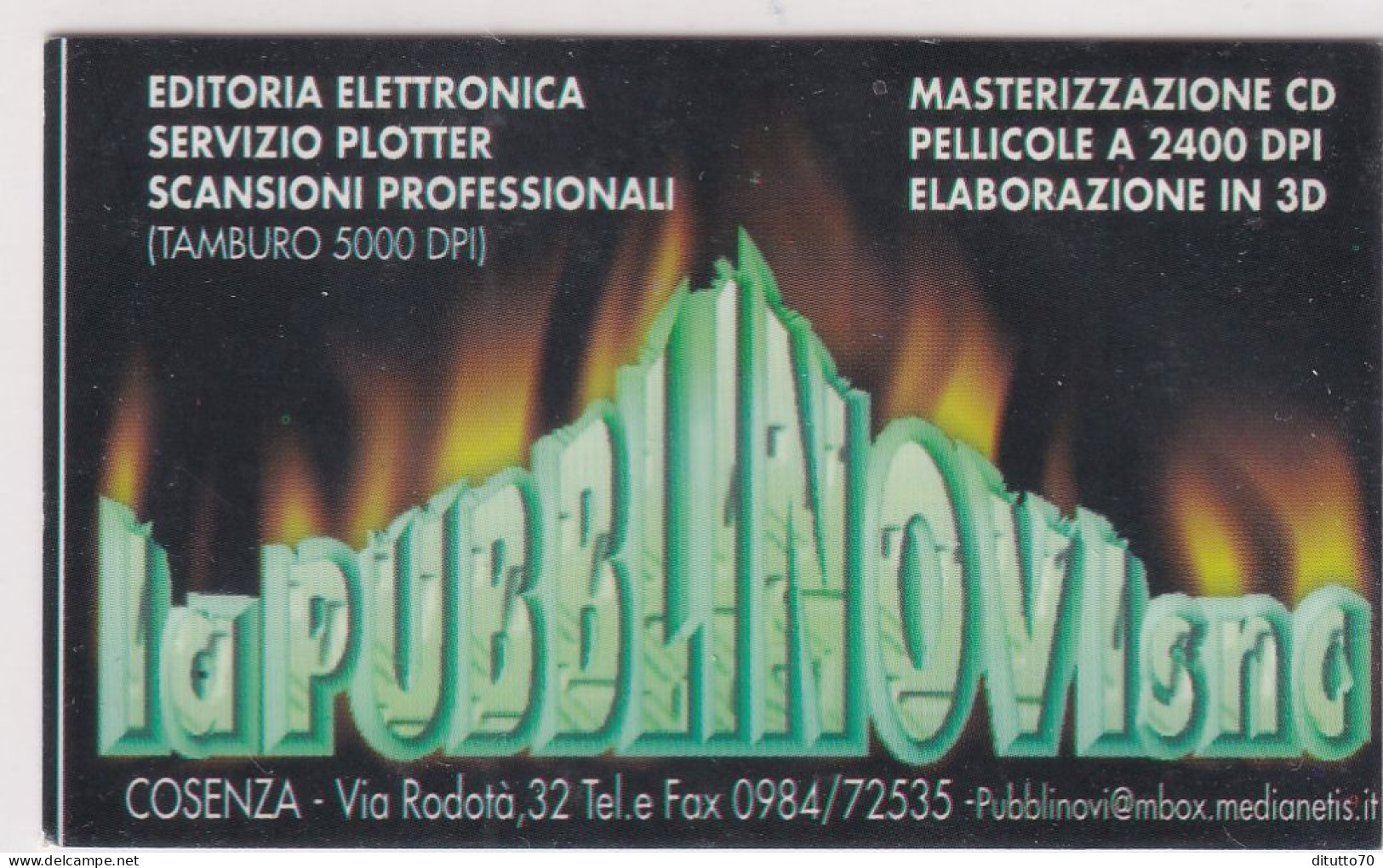 Calendarietto - La Pubblinovi - Cosenza - Anno 1998 - Petit Format : 1991-00
