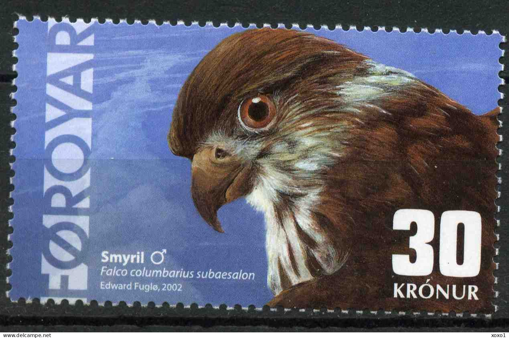 Faroe Islands 2002 MiNr. 435  Dänemark Färöer  Birds  Vögel Merlin (Falco Columbarius) 1v   MNH** 8.50 € - Sonstige & Ohne Zuordnung