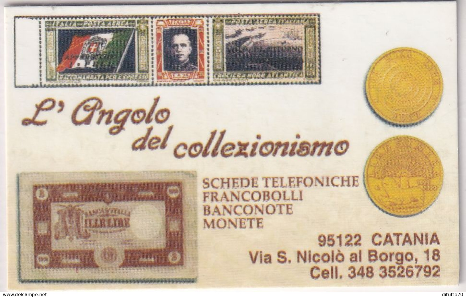 Calendarietto - L'angolo Del Collezionismo - Catania - Anno 1998 - Small : 1991-00