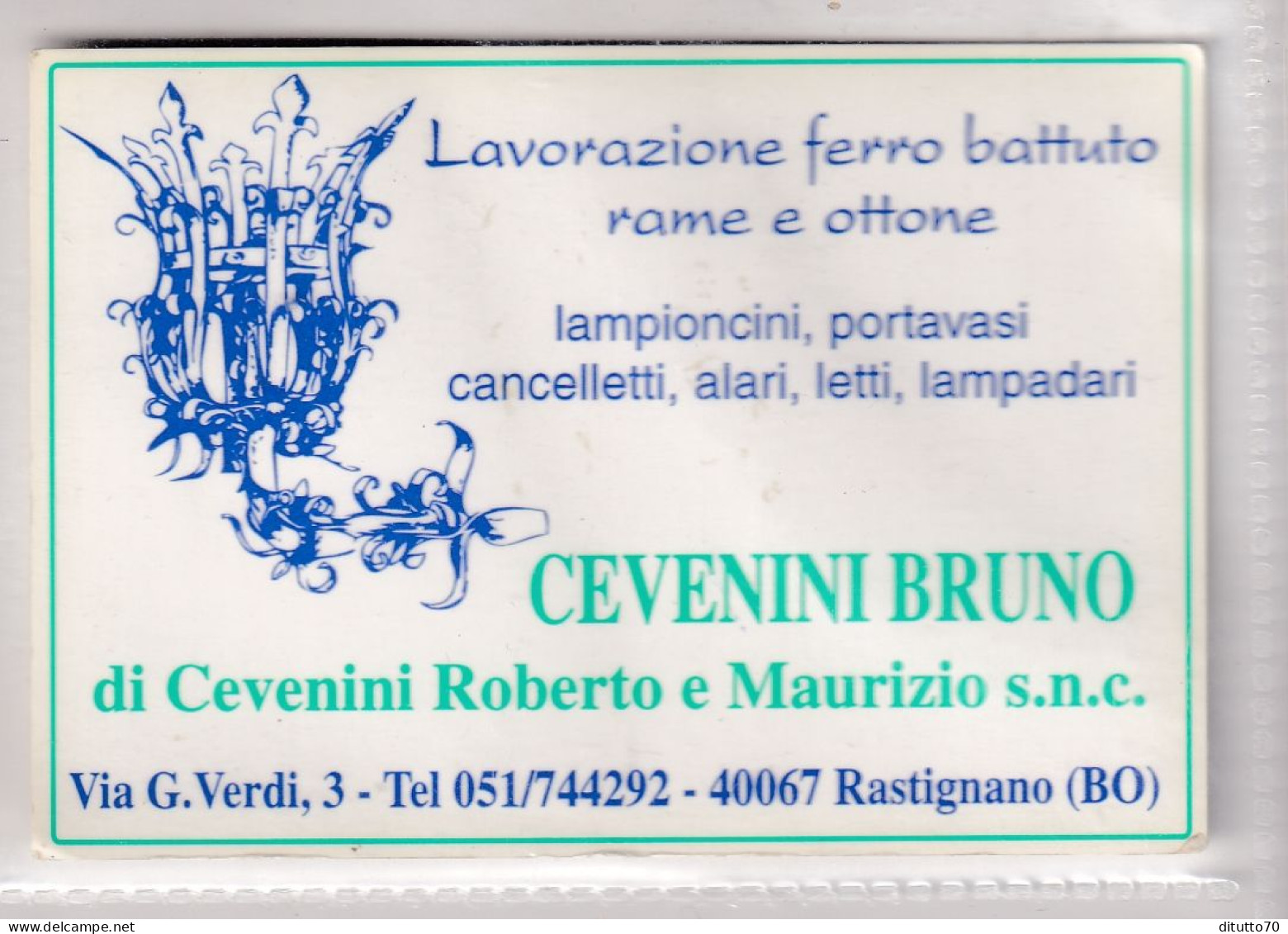Calendarietto - Lavorazione Ferro Battuto - Rastignano - Anno 1998 - Tamaño Pequeño : 1991-00