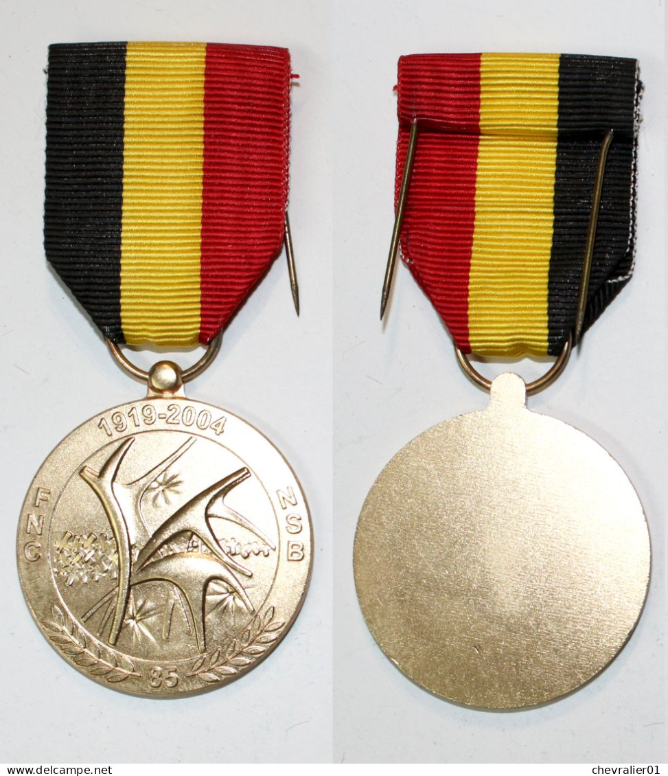 Médaille-BE-303_FNC-NSB_85 Ans_1919-2004_Fédération Nationale Des Combattants Belgique_14-18_WW1_21-08 - Belgique