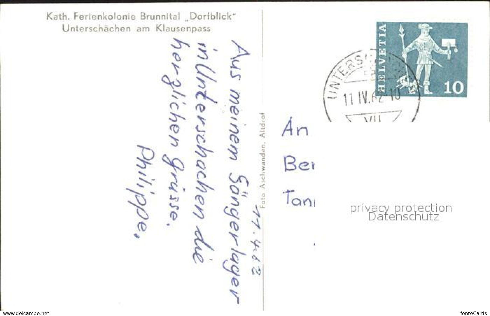 11779304 Unterschaechen Kath Ferienkolonie Brunnital Dorfblick Unterschaechen - Sonstige & Ohne Zuordnung