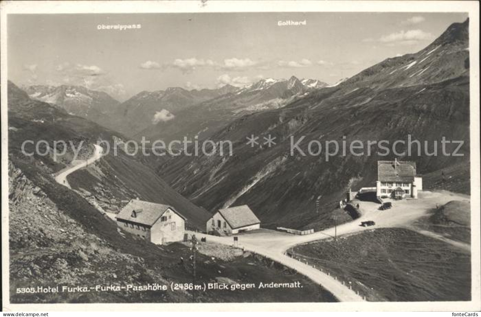 11779301 Furkapass Hotel Furka Passhoehe Mit Blick Nach Andermatt Furkapass - Other & Unclassified