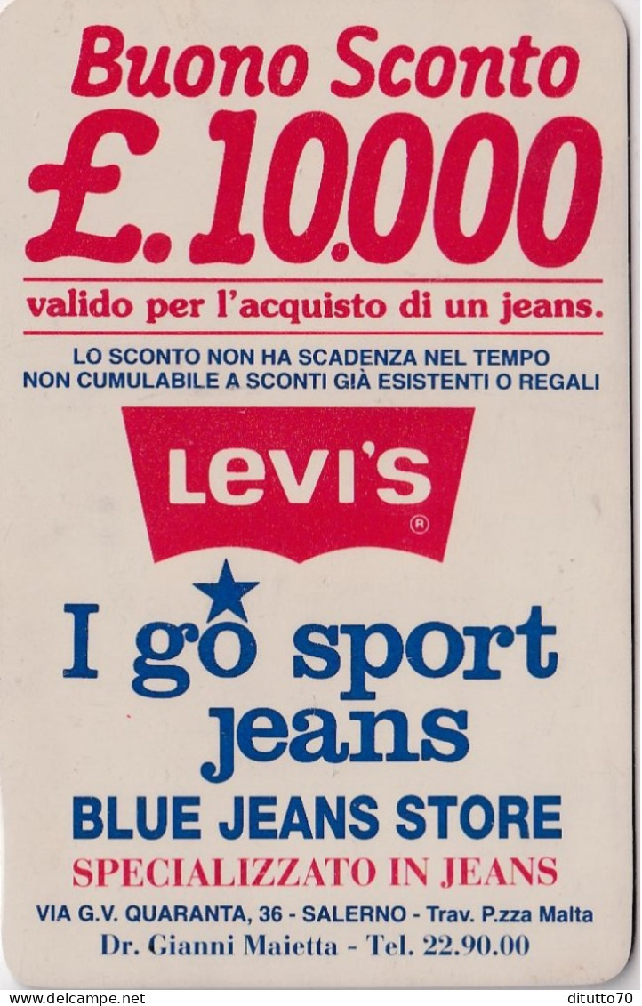 Calendarietto - Levi's - Blue Jeans Store - Salerno - Anno 1997 - Kleinformat : 1991-00