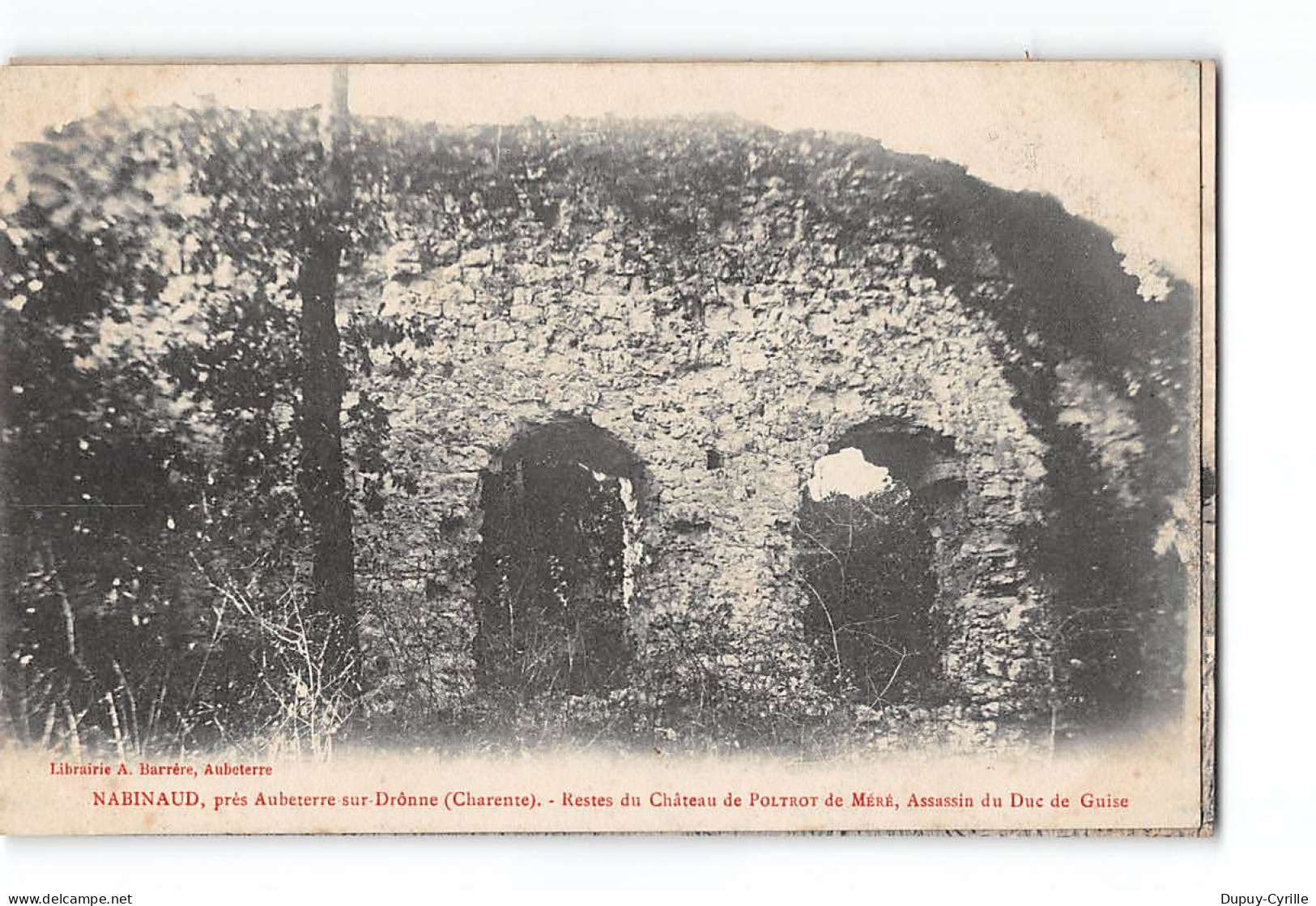 NABINAUD Près Aubeterre Sur Drônne - Restes Du Château De POLTROT DE MERE - Très Bon état - Other & Unclassified