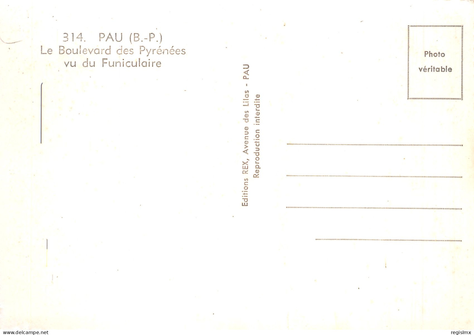 64-PAU BOULEVARD DES PYRENEES-N°2109-B/0141 - Pau