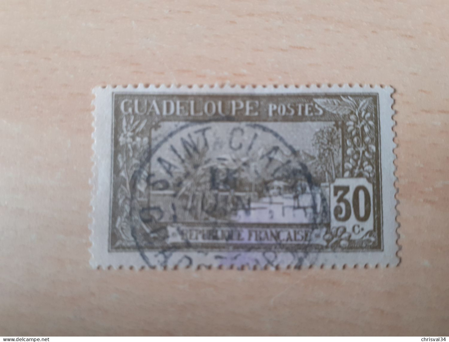 TIMBRE   GUADELOUPE       N  83     COTE  0,75   EUROS  OBLITERE - Usados