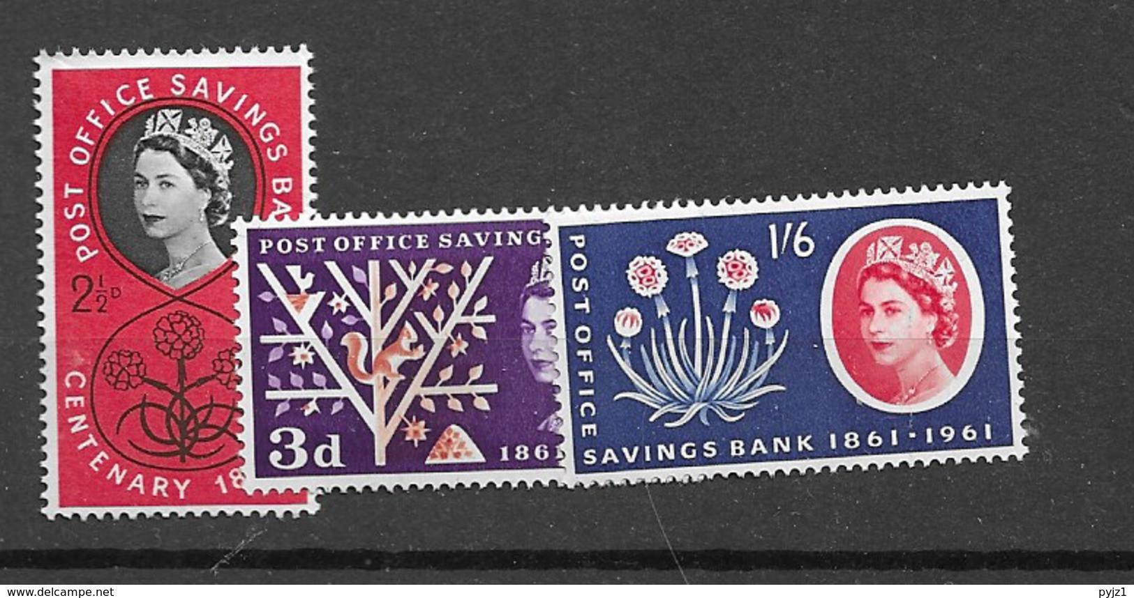 1961 MNH GB MIchel 343-5 Postfris** - Unused Stamps