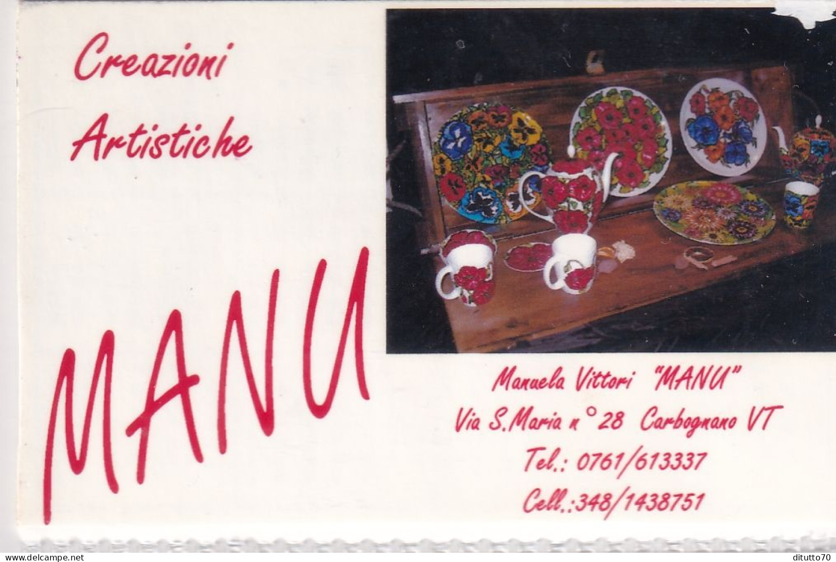 Calendarietto - Manu - Creazione Artistica - Carbognano - Anno 1998 - Petit Format : 1991-00