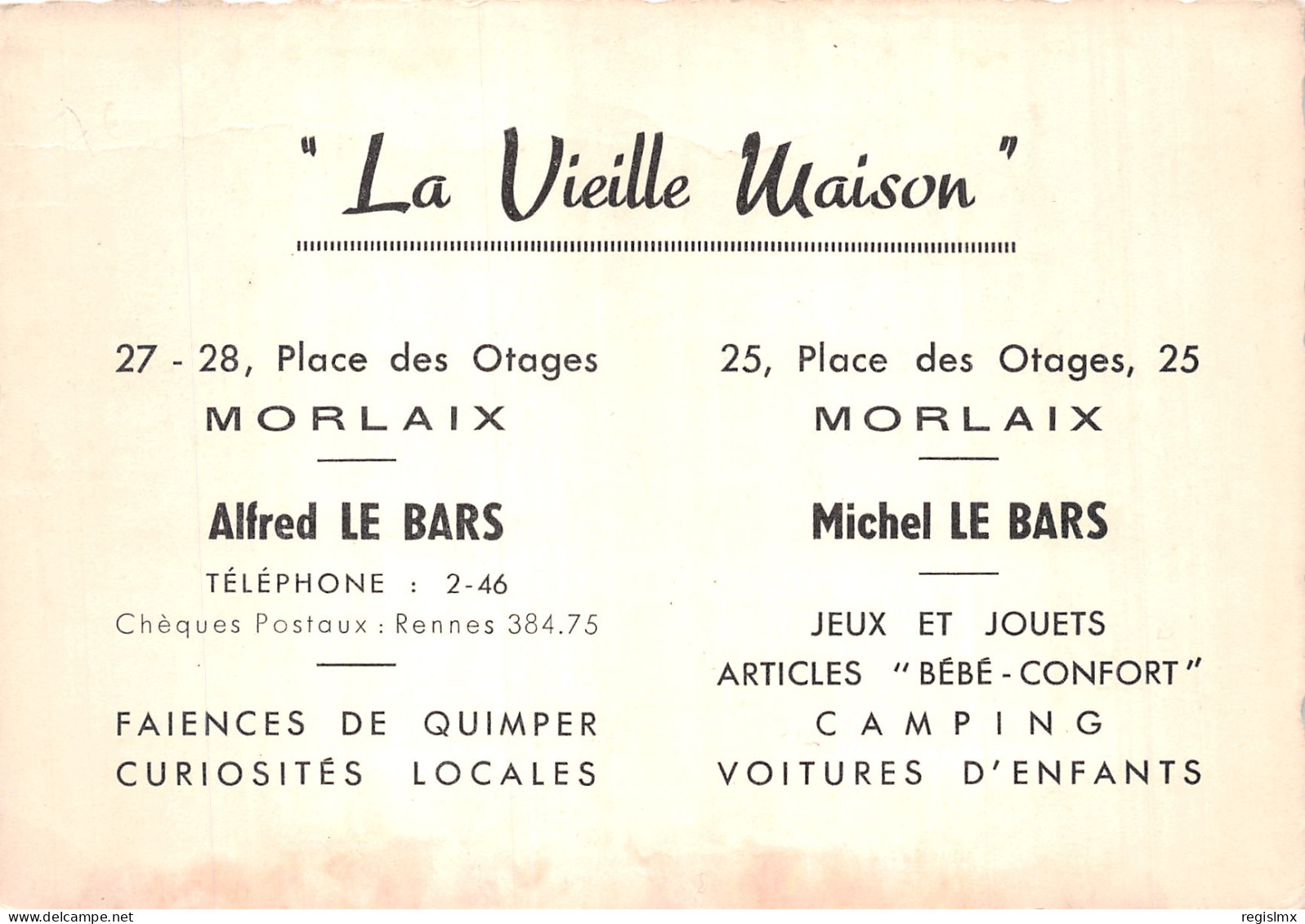 29-MORLAIX LA VIEILLE MAISON-N°2111-A/0195 - Morlaix