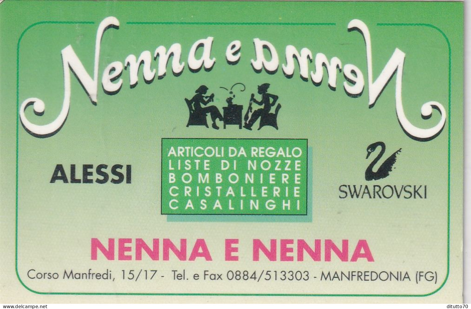 Calendarietto - Nenna E Nenna - Manfredonia - Foggia - Anno 1997 - Small : 1991-00