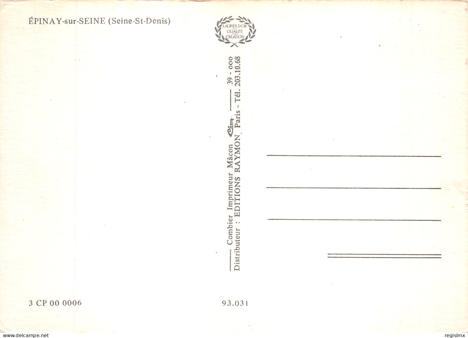 93-EPINAY SUR SEINE-N°2111-D/0373 - Other & Unclassified