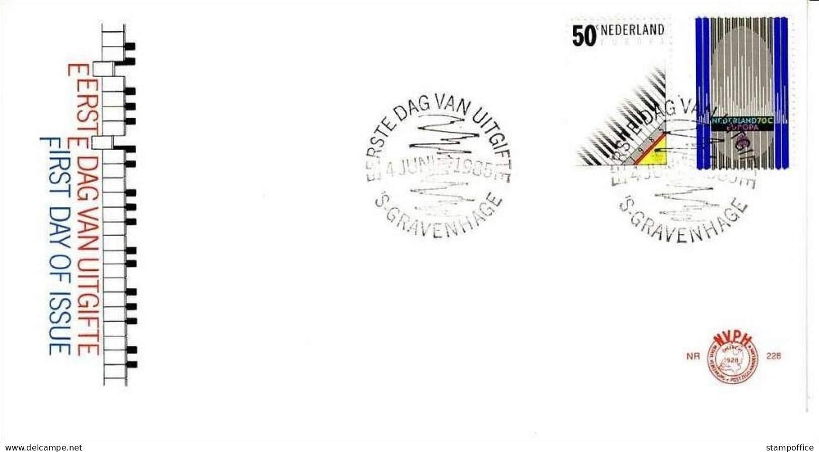 NIEDERLANDE MI-NR. 1274-1275 FDC EUROPA 1985 JAHR DER MUSIK - 1985