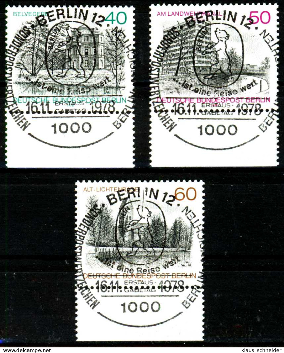 BERLIN 1978 Nr 578-580 ZENTR-ESST X1E34F6 - Used Stamps