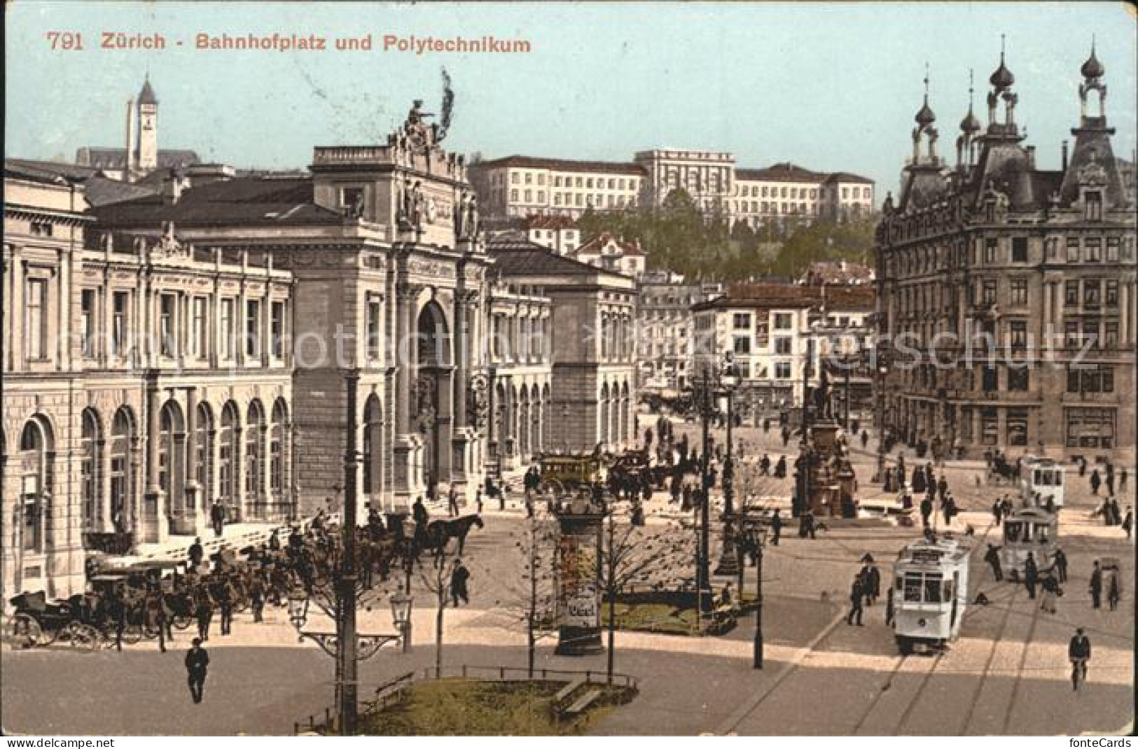 11778640 Zuerich Bahnhofplatz Und Polytechnikum Zuerich - Sonstige & Ohne Zuordnung