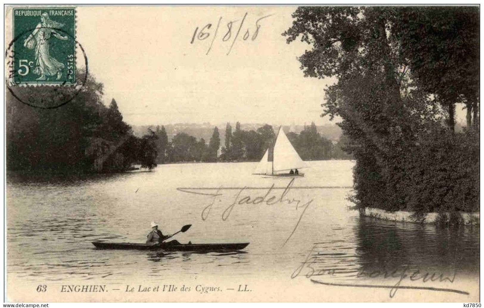 Enghien - Le Lac Et L Ile Des Cygnes - Enghien Les Bains