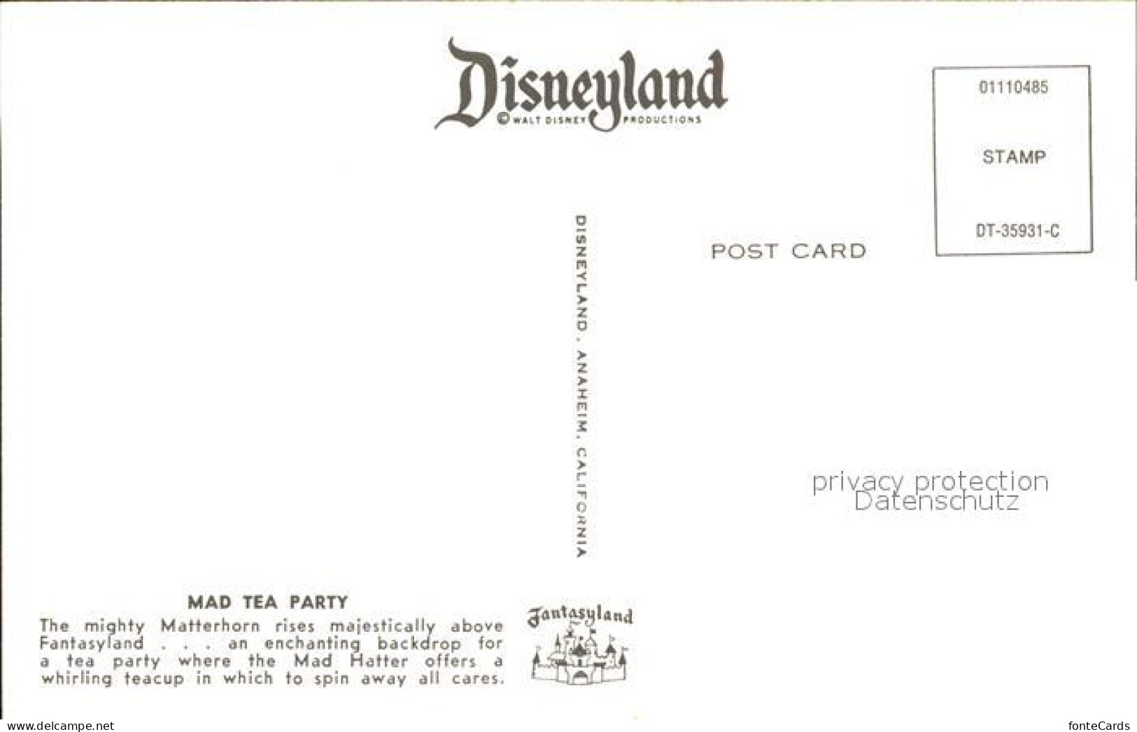 11778054 Disneyland_California Mad Tea Party Matterhorn  - Other & Unclassified