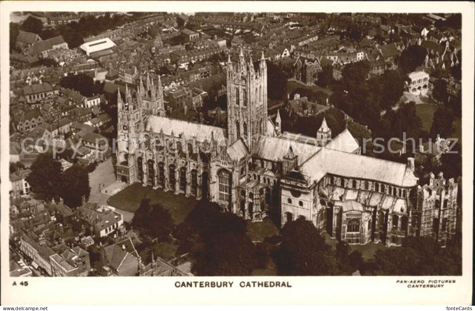 11777950 Foto PAN-AERO Pictures Nr. A 45 Cantebury Cathedral Fliegeraufnahme Can - Andere & Zonder Classificatie
