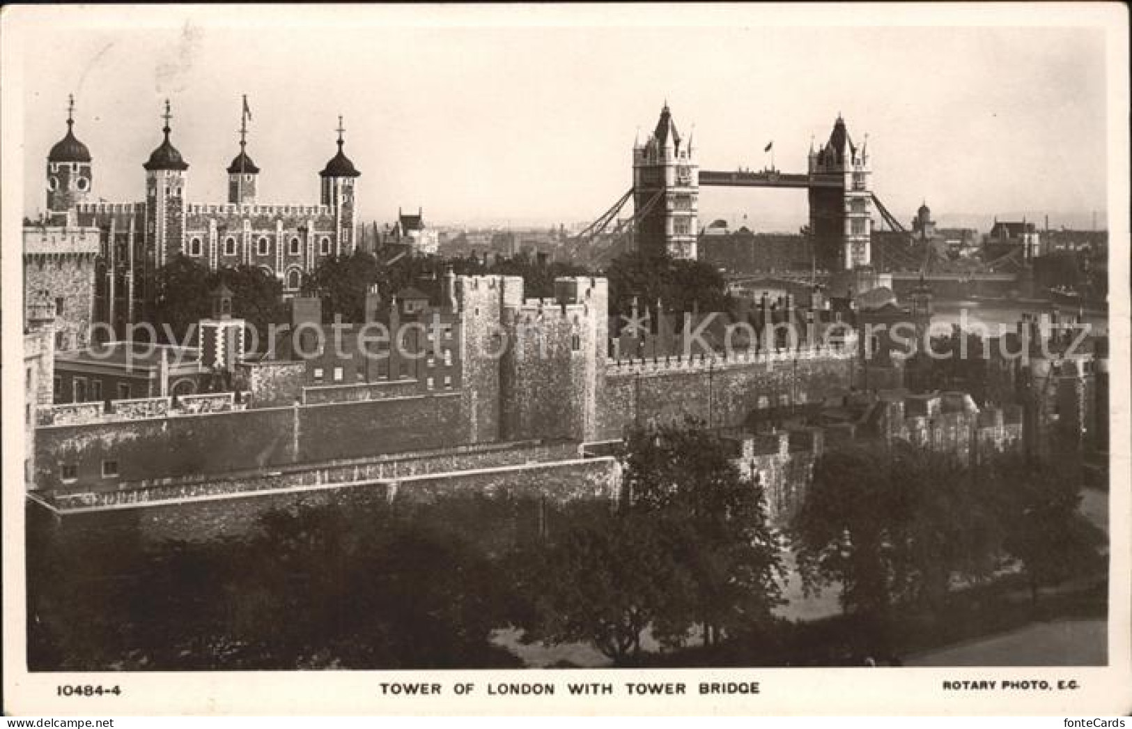 11777938 Foto Rotary Nr. 10484-4 Tower Of London Tower Bridge  United States - Altri & Non Classificati