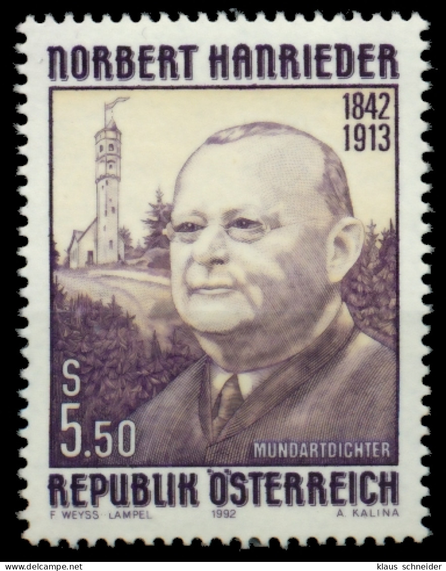 ÖSTERREICH 1992 Nr 2061 Postfrisch SB524AE - Ungebraucht