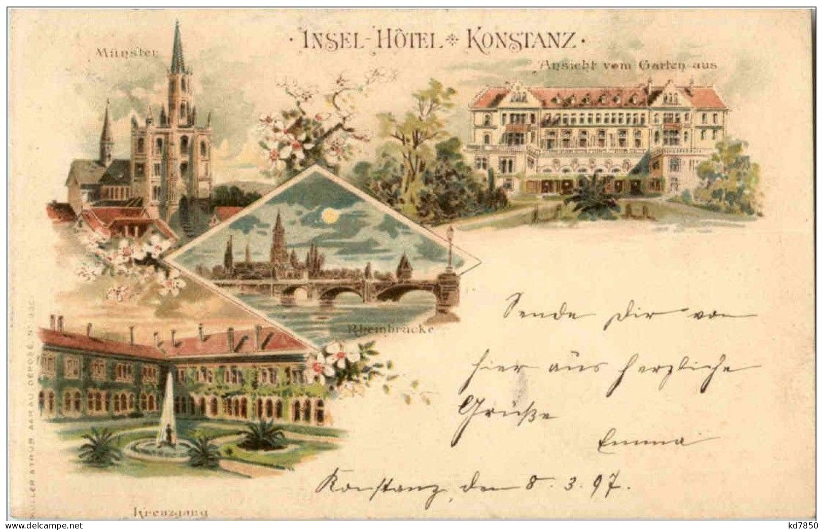 Konstanz - Insel Hotel - Litho - Konstanz