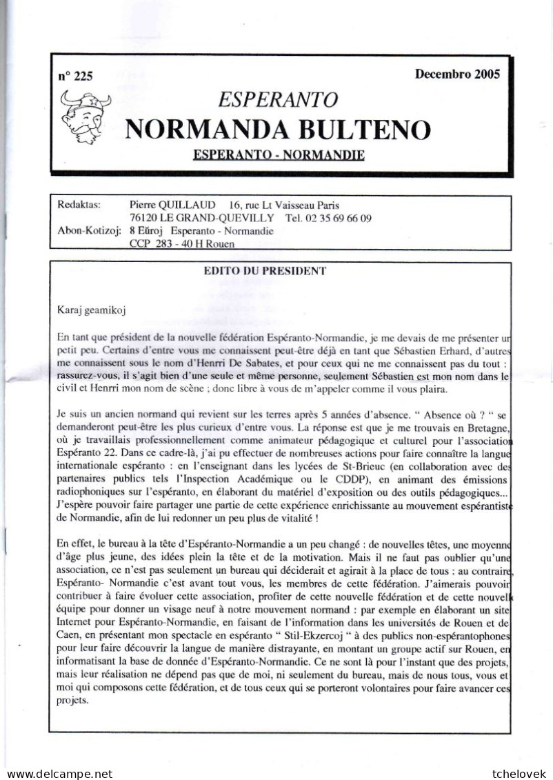 (Livres). Esperanto Buletin De La Société De Normandie Decembre 2005 & Juin 2006 & Dec 2006 & Dec 2003 & Guidfolio Groto - Altri & Non Classificati