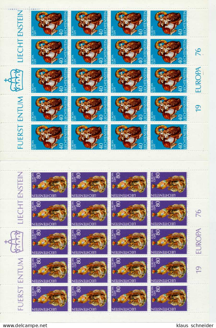 LIECHTENSTEIN BLOCK KLEINBOGEN Nr 642KB-643KB Ungebraucht S54537E - Bloques & Hojas