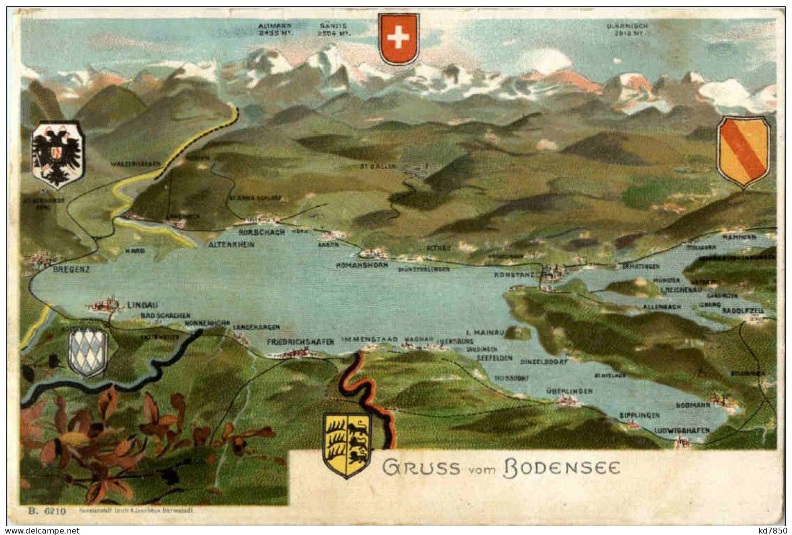 Gruss Vom Badensee - Litho - Konstanz