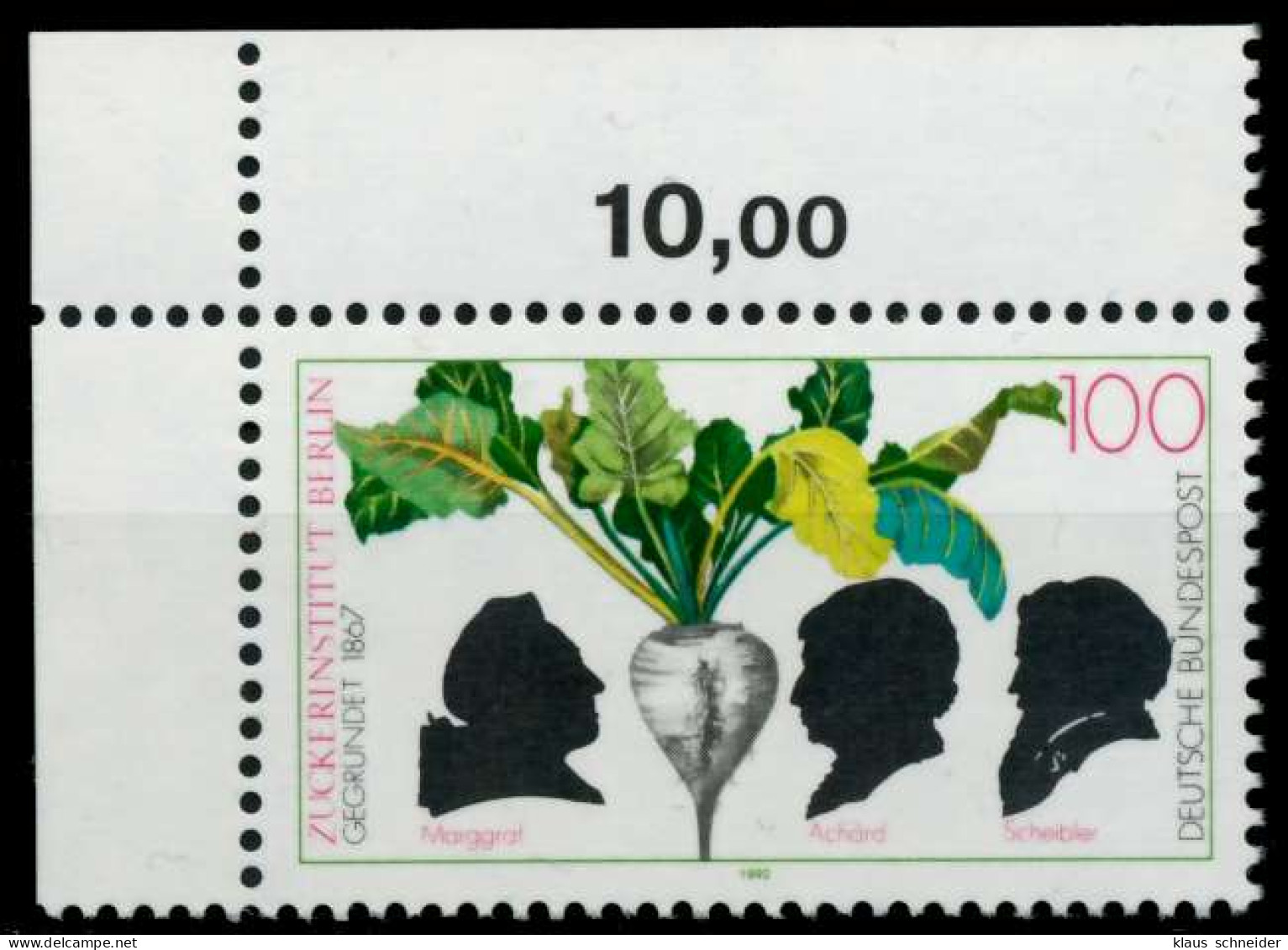 BRD 1992 Nr 1599 Postfrisch ECKE-OLI X82E282 - Unused Stamps