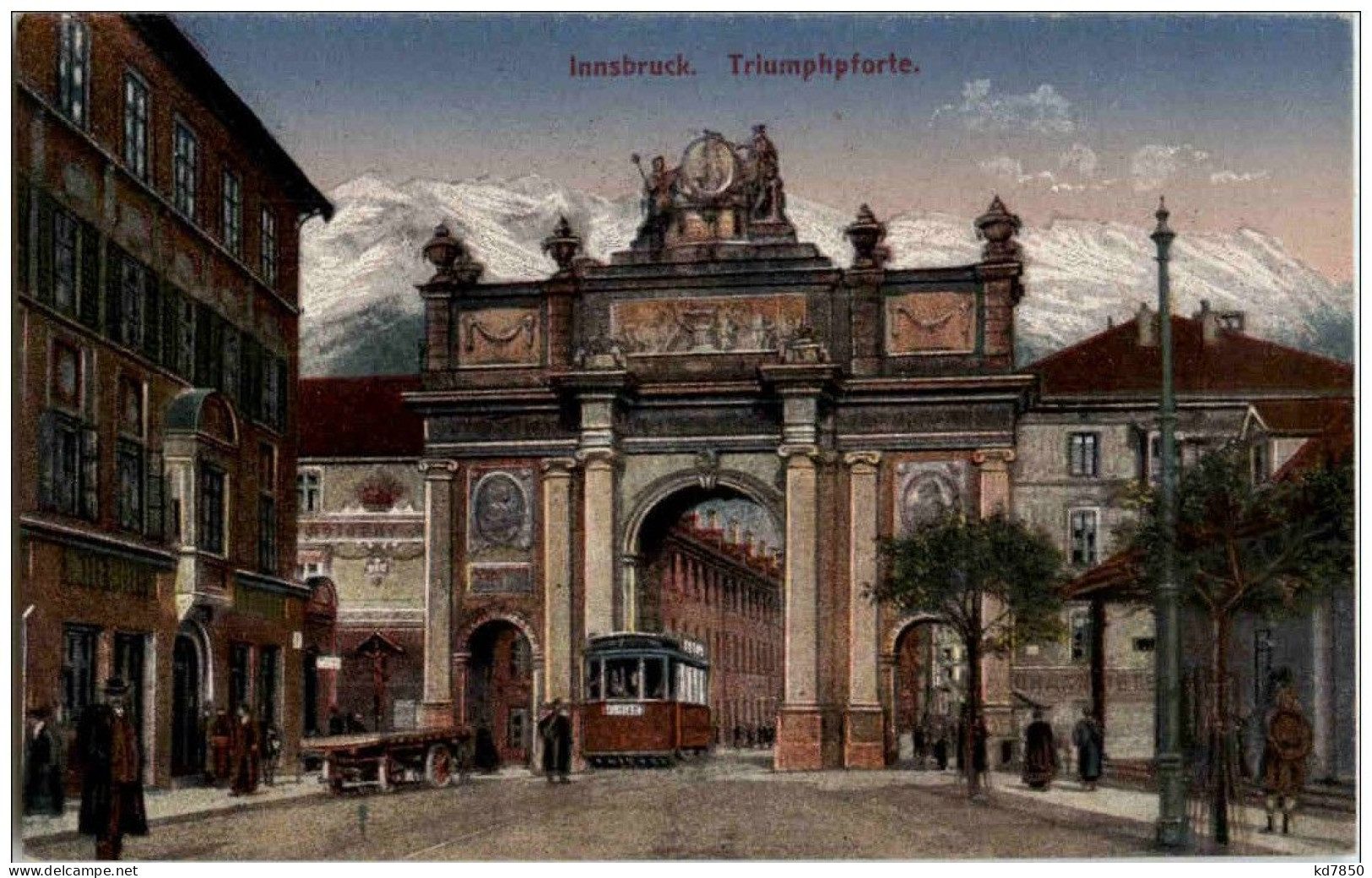 Innsbruck - Triumphpforte Mit Strassenbahn - Innsbruck