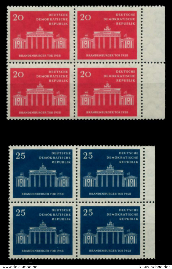 DDR 1958 Nr 665-666 Postfrisch VIERERBLOCK X8C22CA - Neufs