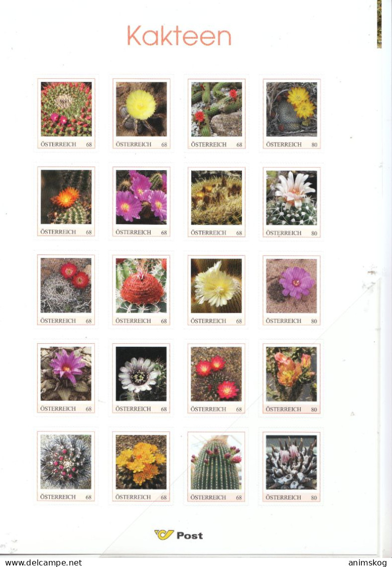 Österreich, Personalisierte Marken, Kakteen / Austria, Personalized Stamps, Cacti - Cactusses