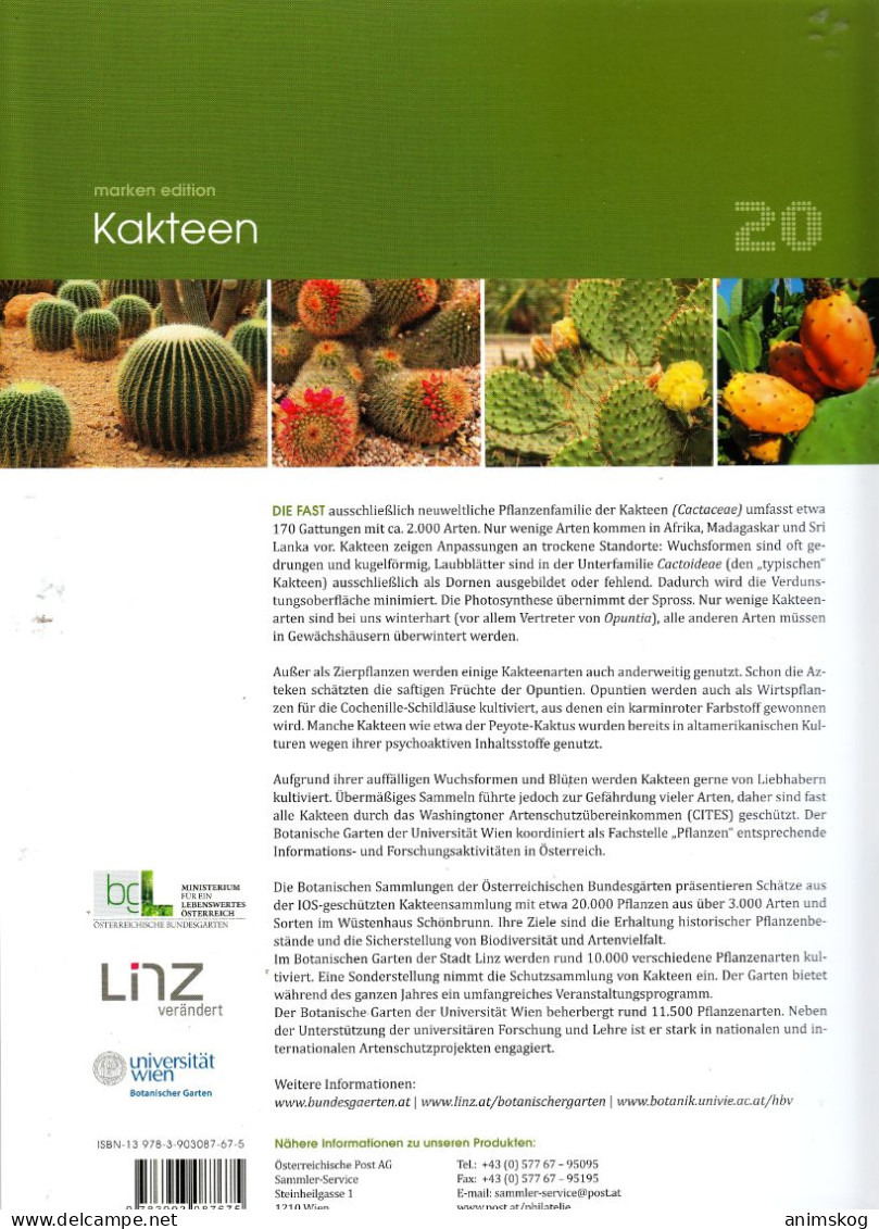 Österreich, Personalisierte Marken, Kakteen / Austria, Personalized Stamps, Cacti - Cactusses