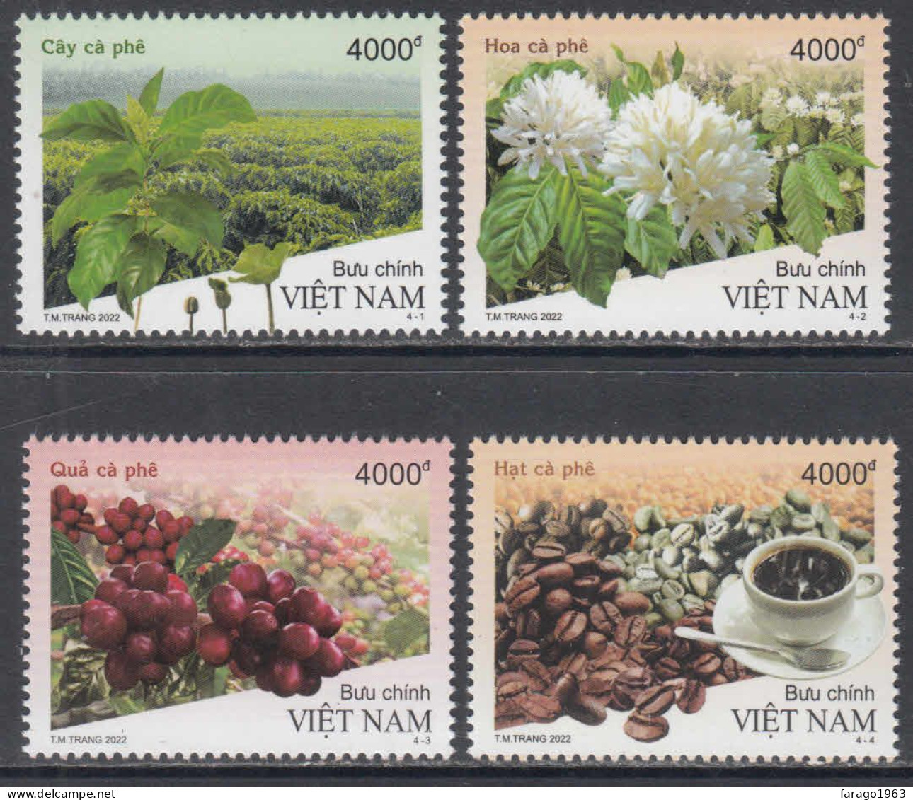 2022 Vietnam Agriculture Coffee Complete Set Of 4  MNH - Vietnam
