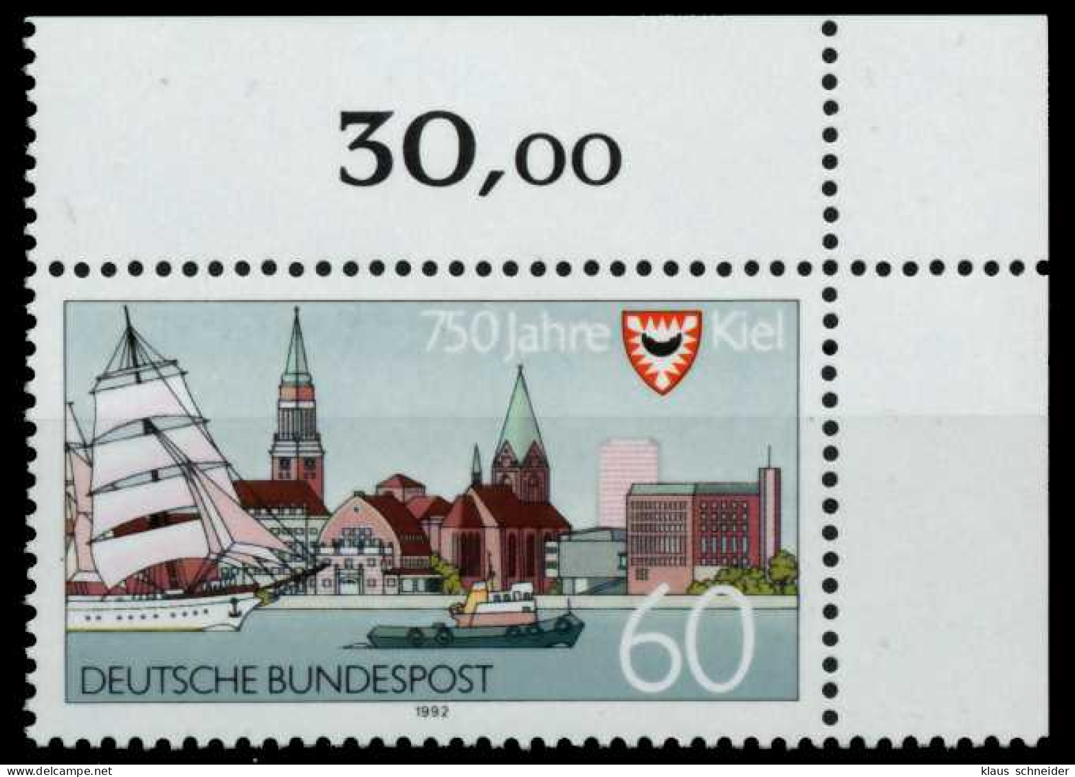 BRD 1992 Nr 1598 Postfrisch ECKE-ORE X8F7D26 - Unused Stamps