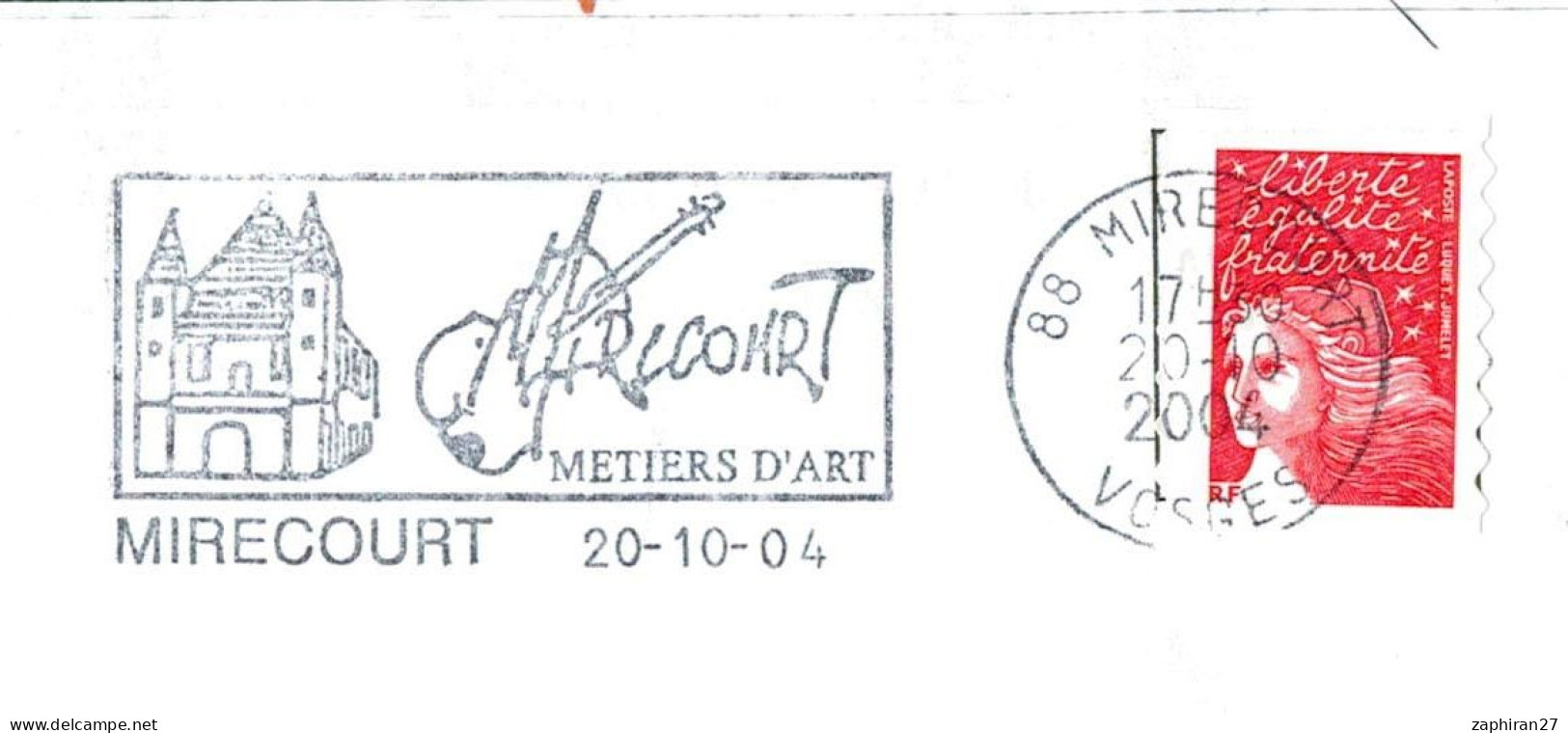 FLAMME MIRECOURT (88) METIERS D'ART 2004 #784# - Maschinenstempel (Werbestempel)