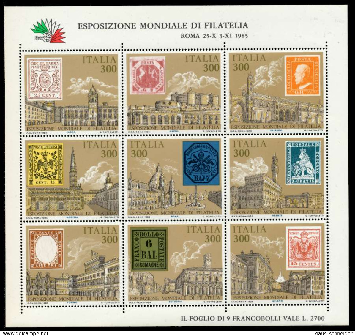 ITALIEN Nr 1945KB-1953KB Postfrisch Ungebraucht KLEINBG S043DE6 - Non Classificati