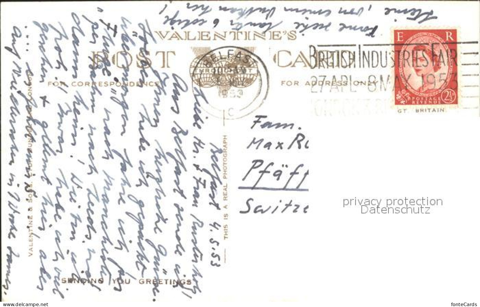 11777844 Antrim Giants Loom Giants Causeway Valentine's Post Card Antrim - Sonstige & Ohne Zuordnung