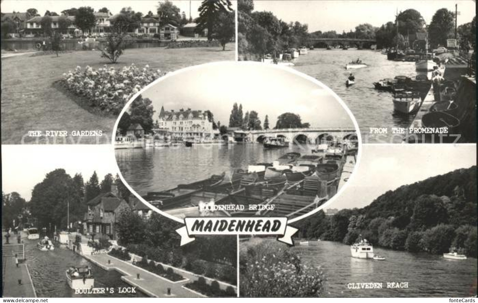 11777839 Maidenhead Riverside River Gardens Boulter's Lock Cliveden Reach Bridge - Other & Unclassified