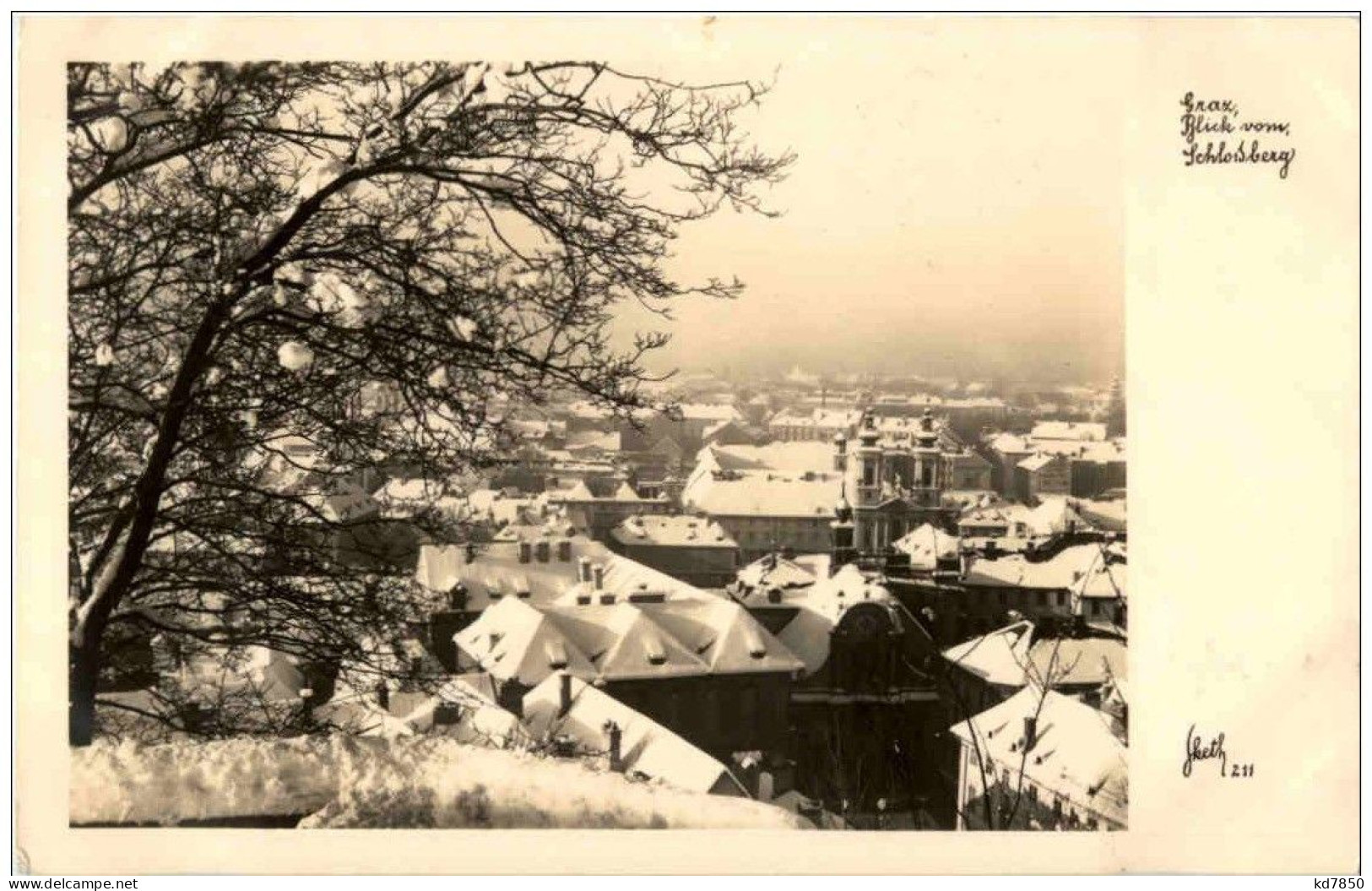 Graz - Blick Vom Schlossberg Im Winter - Graz