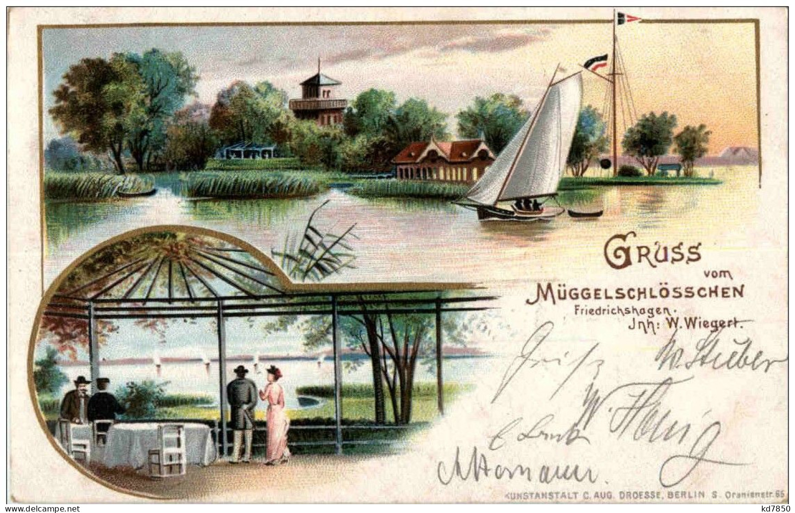 Friedrichshagen - Gruss Vom Müggelschlösschen - Litho - Other & Unclassified