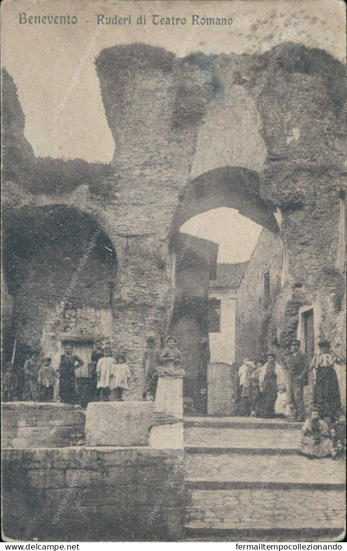Cr43 Cartolina Benevento Citta'  Ruderi Di Teatro Romano 1926 Campania - Benevento